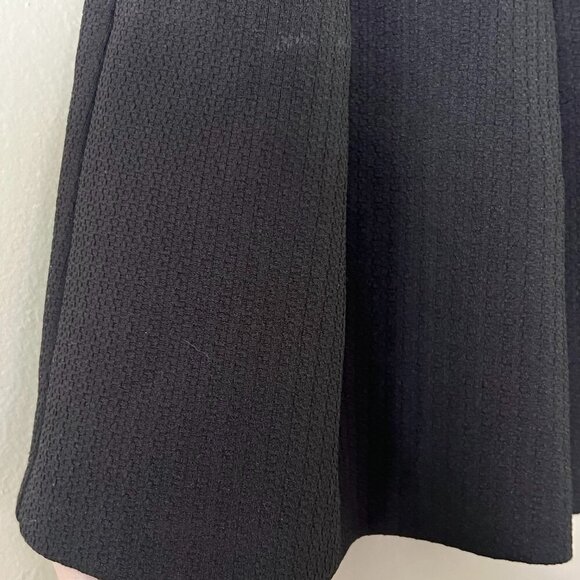Madewell Skirt Women 6 Black Zipper Jacquard Pleated Front Mini Polyester - Picture 3 of 6
